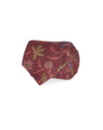 Italian Silk Tie Paisley Botanical Print