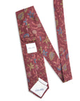 Italian Silk Tie Paisley Botanical Print