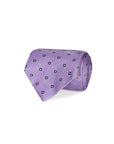 Italian Silk Tie Jacquard Geometric Print
