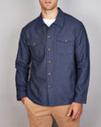 TWO TONE BRUSHED TWILL OVERSHIRT