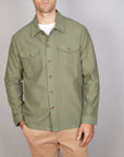 TWO TONE BRUSHED TWILL OVERSHIRT