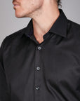 BLACK/BLUE TWILL CLASSIC FIT SHIRT