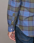 SARDINIA PEACHED CHECK SLIM FIT SHIRT