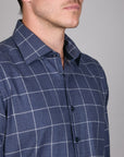 HIGHLAND PEACHED CHECK SLIM FIT SHIRT