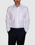 D'AMPREZZO HERRINGBONE CLASSIC FIT SHIRT
