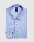 SPOT PRINT HERRINGBONE CLASSIC FIT SHIRT