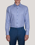 ANCONA OMBRE CHECK SLIM FIT SHIRT