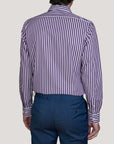 VARESE SATIN STRIPE SLIM FIT SHIRT