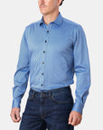 SASSUOLA JAQUARD STRIPE KNIT SLIM FIT SHIRT
