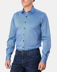 SASSUOLA JAQUARD STRIPE KNIT SLIM FIT SHIRT