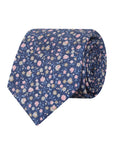 ANENOME FLORAL PRINT TIE - PINK/NAVY
