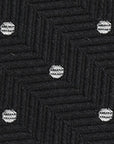 HERRINGBONE SPOT TIE - BLACK WHITE
