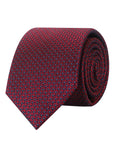 MICRO CHEVRON SEMI SOLID TIE - DEEP RED