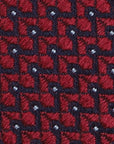 MICRO CHEVRON SEMI SOLID TIE - DEEP RED