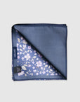 FLORIBUND A4 QTR POCKET SQUARE - VIOLET/NAVY