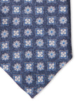 Italian Silk Tie Squares Medallion Print