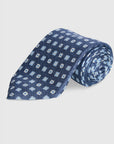 ABELARD SILK TIE - BLUE MARLE