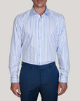 PIEVO MELANGE STRIPE SHIRT SLIM FIT