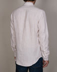 STRIPED WASHED LINEN SHIRT SLIM FIT