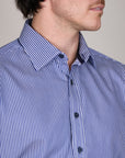 GROSETTO TWILL STRIPE SHIRT SLIM FIT