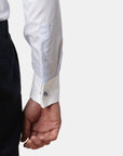 TOULON DOBBY WHITE TRIM SLIM FIT SHIRT