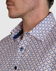 PUCCINI PRINT LINEN SLIM FIT SHIRT
