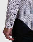 PUCCINI PRINT LINEN SLIM FIT SHIRT