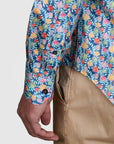 GEM-FLOWER PRINT 1 SLIM FIT SHIRT