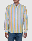 SAN MICHAELE LINEN STRIPE SLIM FIT SHIRT