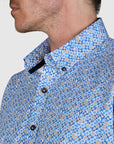 PALERMO POPLIN PRINT SLIM FIT SHIRT
