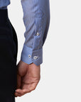 MARITEMES FINE TWILL STRIPE SLIM FIT SHIRT