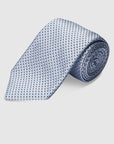 Italian Silk Tie Diagonal Line Print