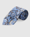 Italian Silk Tie Contrast Paisley Print