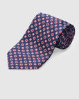 Italian Silk Tie Two-Tone Floral Print