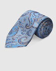 Italian Silk Tie Two-Tone Paisley Jacquard