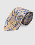 Italian Silk Tie Two-Tone Paisley Jacquard
