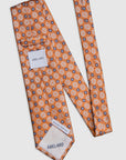 Italian Silk Tie Floral Circle Print