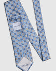 Italian Silk Tie Floral Circle Print