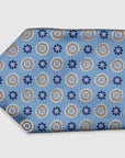 Italian Silk Tie Floral Circle Print