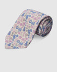 Italian Silk Tie Multicolour Floral Print