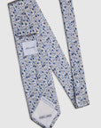 Italian Silk Tie Floral Stipple Print