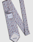 Italian Silk Tie Floral Stipple Print
