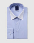SANTANYI STRETCH MICRO-STRIPE SLIM FIT SHIRT