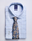 GRAND TWILL GLOSSY CHECK SLIM FIT SHIRT