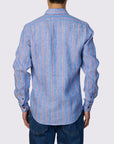 STRIE' PURE LINEN SLIM FIT SHIRT