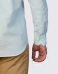 MELANGE MINNOWBONE LINEN BLEND SLIM FIT SHIRT