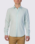 MELANGE MINNOWBONE LINEN BLEND SLIM FIT SHIRT