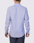 THE MED' DOBBY LINEN STRIPE SLIM FIT SHIRT