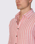 THE MED' DOBBY LINEN STRIPE SLIM FIT SHIRT