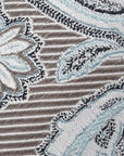 MELANGE PAISLEY JACQUARD TIE - AQUA/STONE